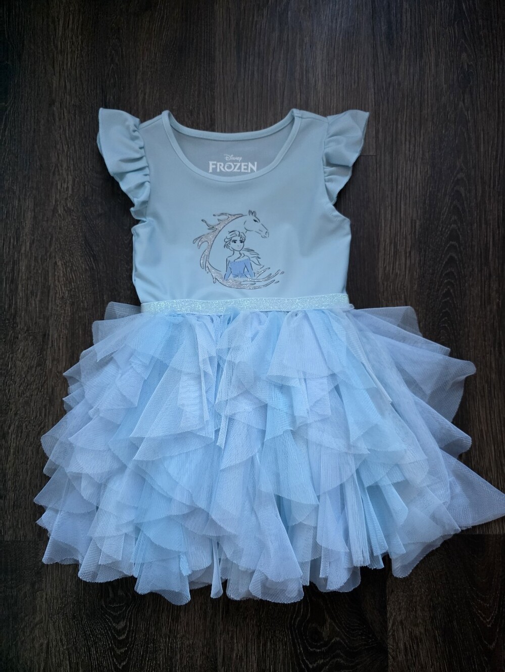 Disney Frozen Elsa blue cascading tulle tutu dress